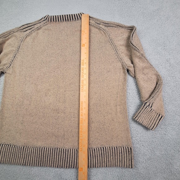 Levis Sweater Mens XL Tan Blue Cotton Crewneck Ribbed Knit Gorpcore Heritage - Picture 4 of 7